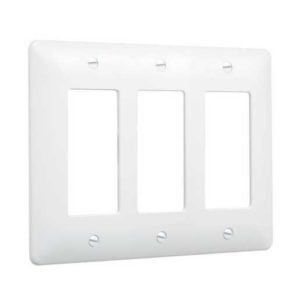 White Three Cover Switches & Receptacles 15A 125V Decorator