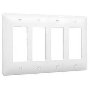 White four cover Switches & Receptacles 15A 125V Decorator