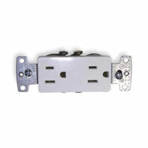 White Decorator Duplex Recepticle 15A 125v