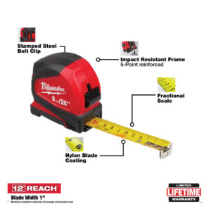 Milwaukee 8M/26FT Compact Tape Measure